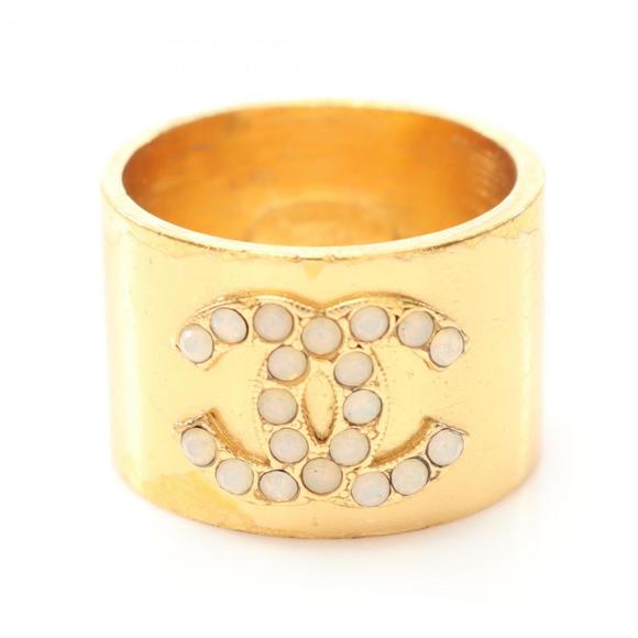 Chanel Coco Mark Gold Gold Plated ring - Picture 1 of 7